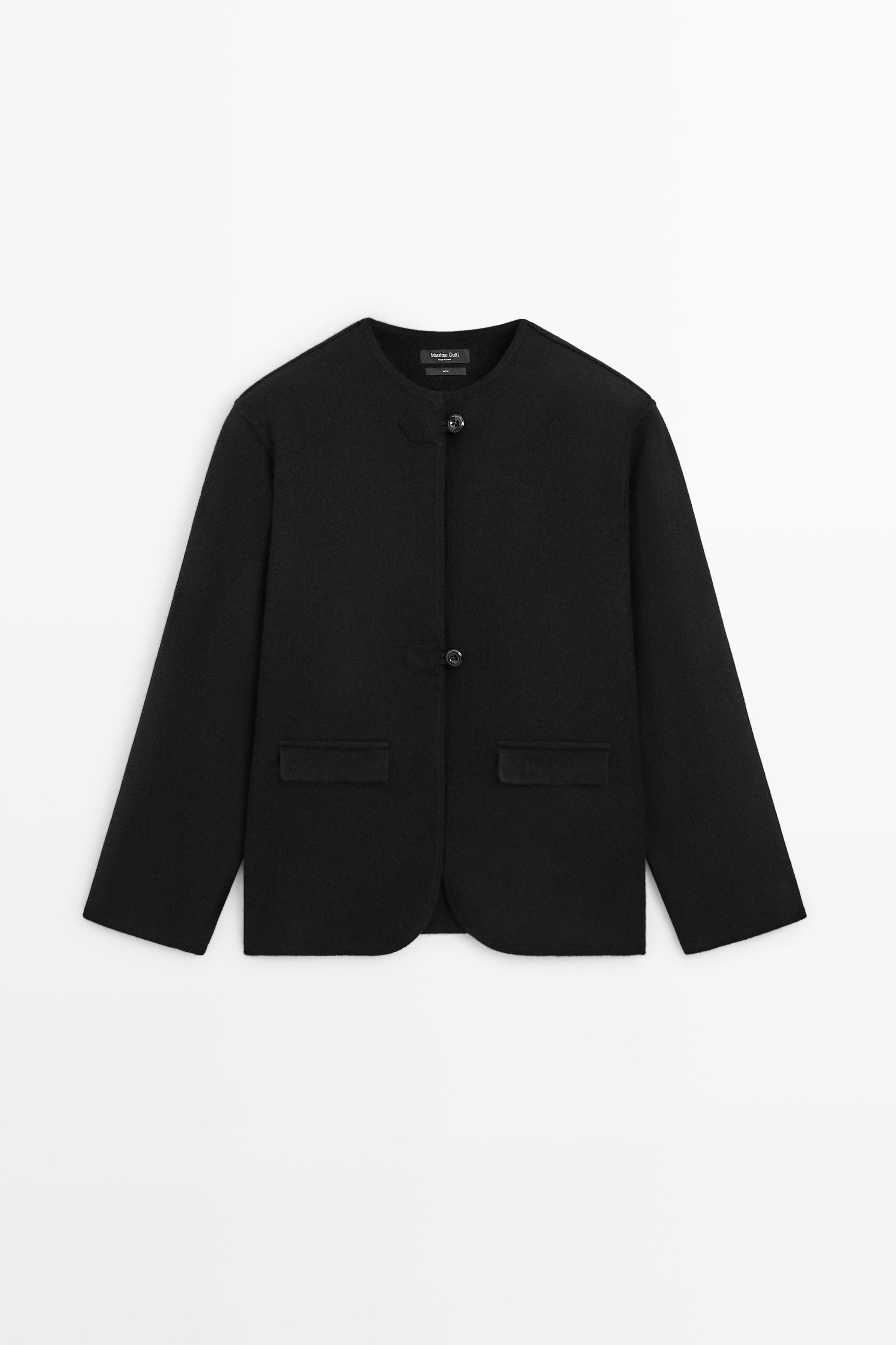 100% Wool Knit Cardigan with Button Details